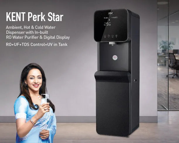 KENT Perk Star Hot & Cold Water Dispenser with RO