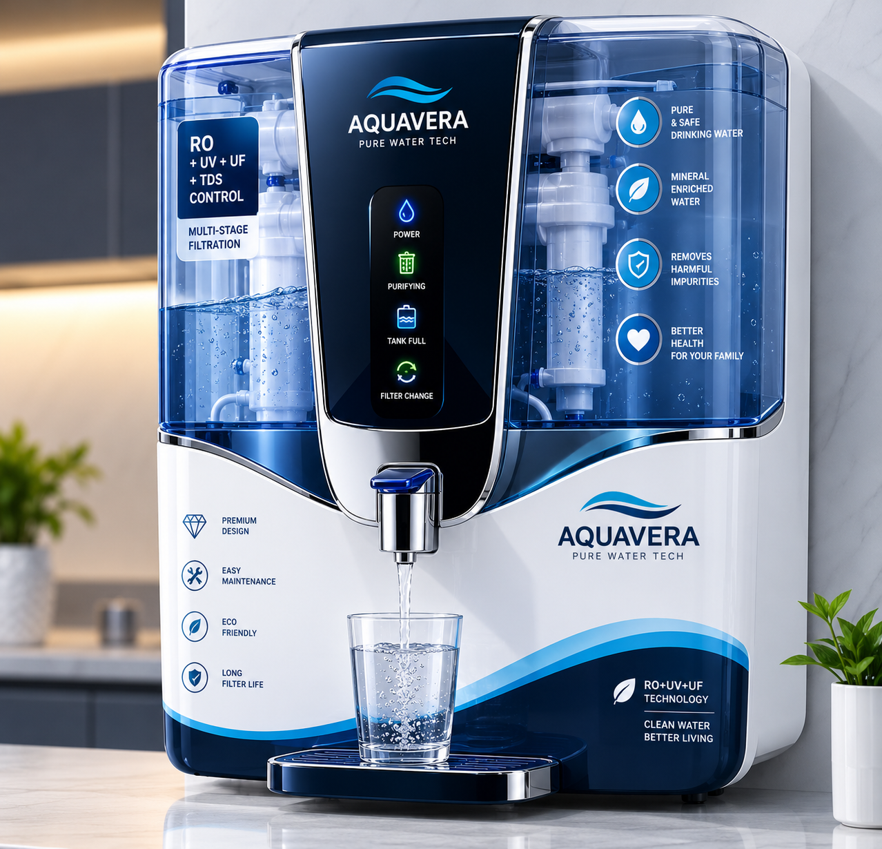 AQUAVERA PureFlow Smart RO - Front View